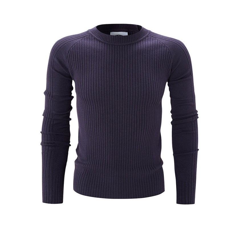 Men's Slim-Fit Ribbed Knit Crewneck Sweater