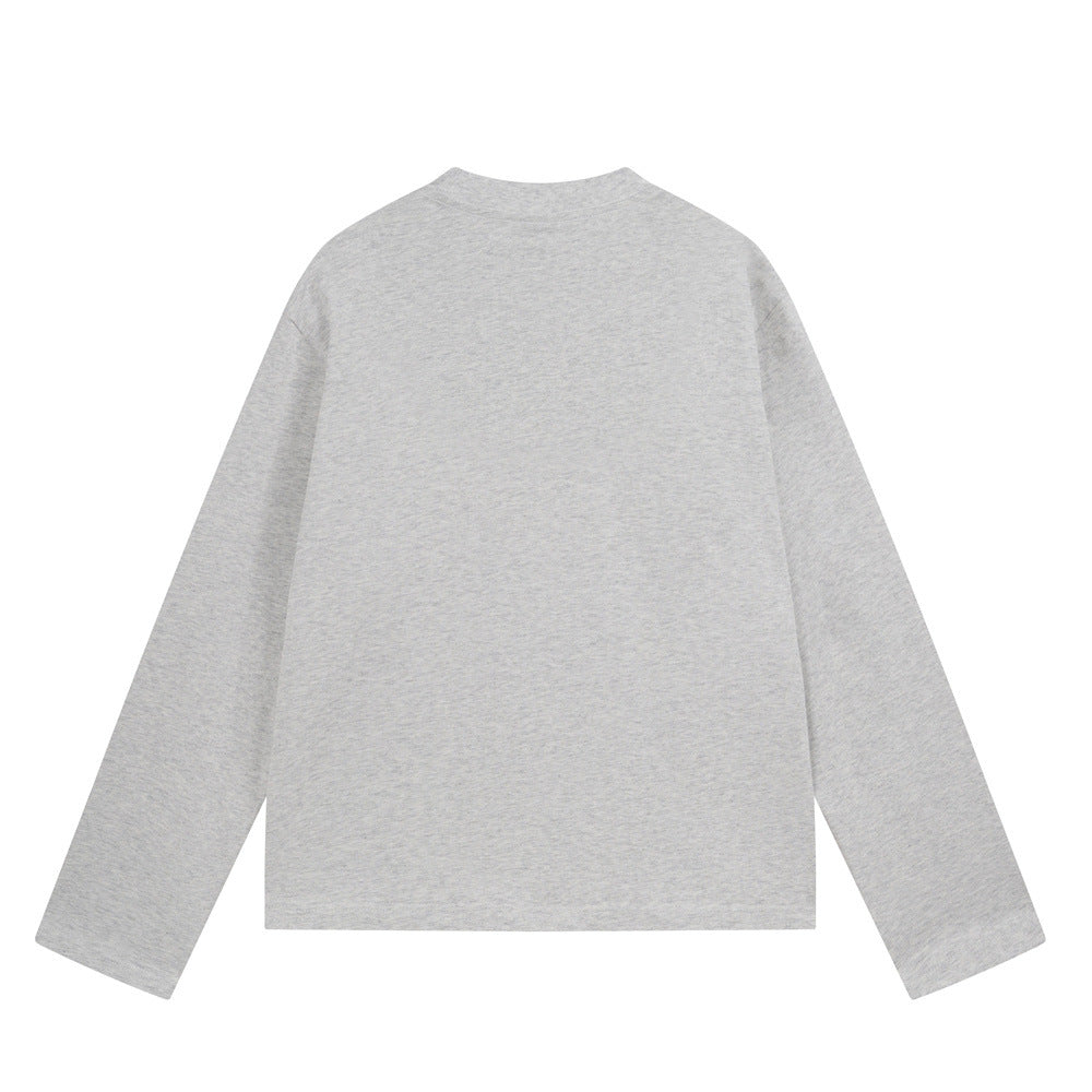 Men's Graphic Long Sleeve Shirt – Dachshund Print Crew Neck Cotton Tee