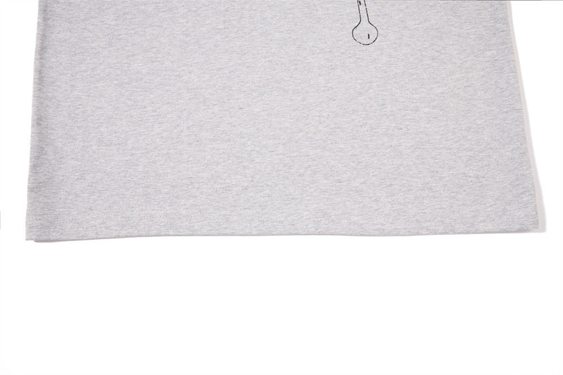 Long Sleeve Polo Shirt with Graffiti Star Print