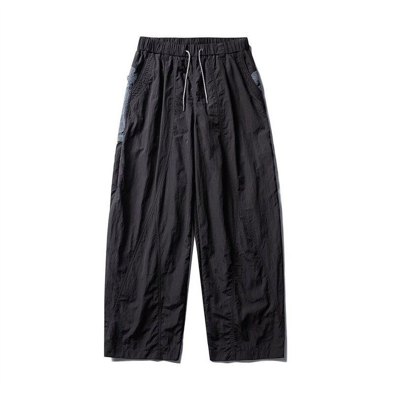Baggy Wide-Leg Parachute Pants – Unisex Drawstring Jogger with Elastic Waist