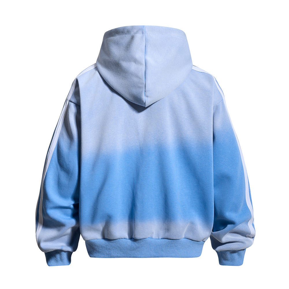 Punk Graphic Zip-Up Hoodie – Vintage Spray-Dye Oversized Streetwear Jacket