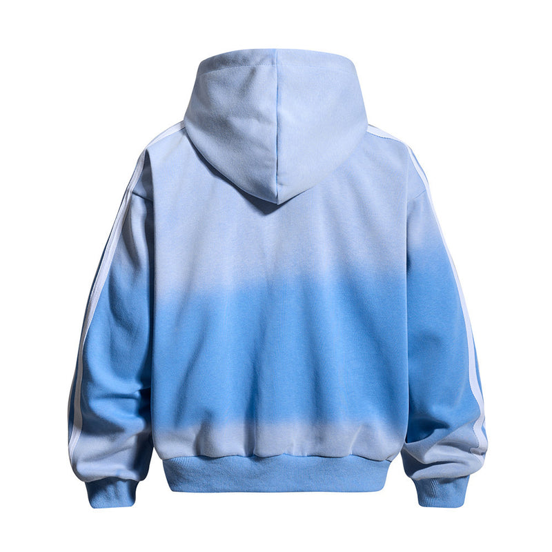 Punk Graphic Zip-Up Hoodie – Vintage Spray-Dye Oversized Streetwear Jacket