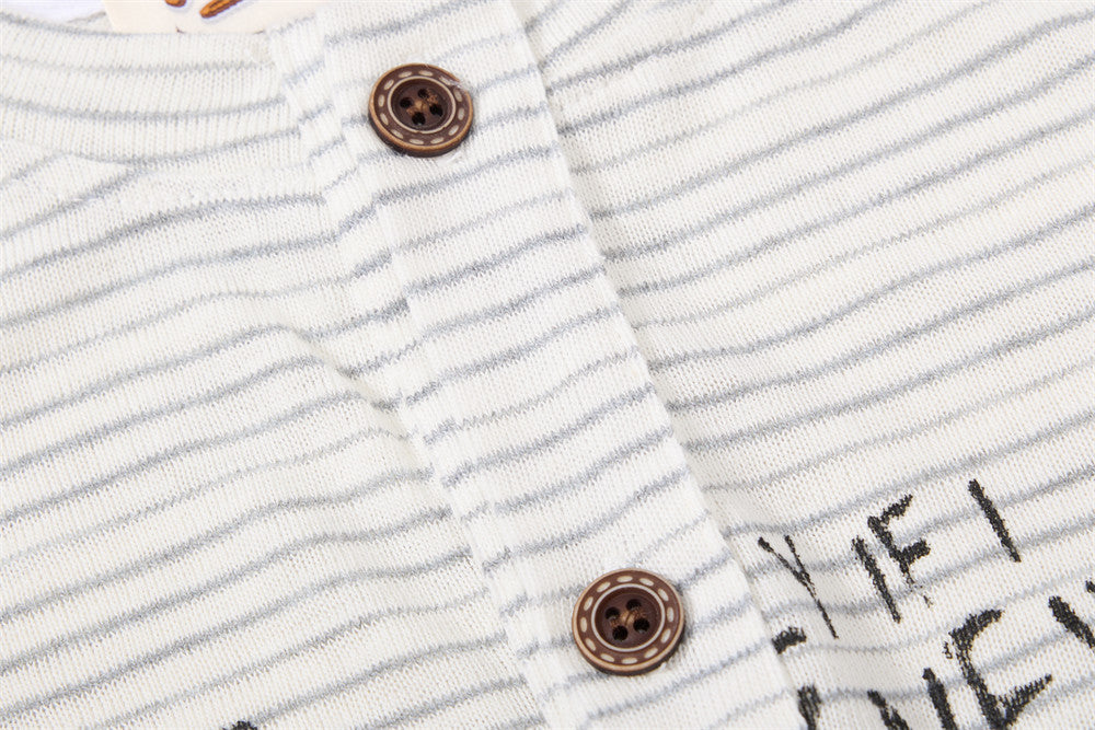 Striped Shirt Long Sleeve Men's Henley with Abstract Butterfly Graphic