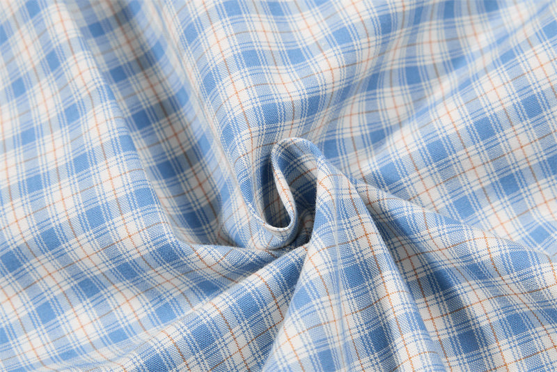 Chemise homme boutonnée à manches longues – Carreaux et empiècements en jean brodés cartoon