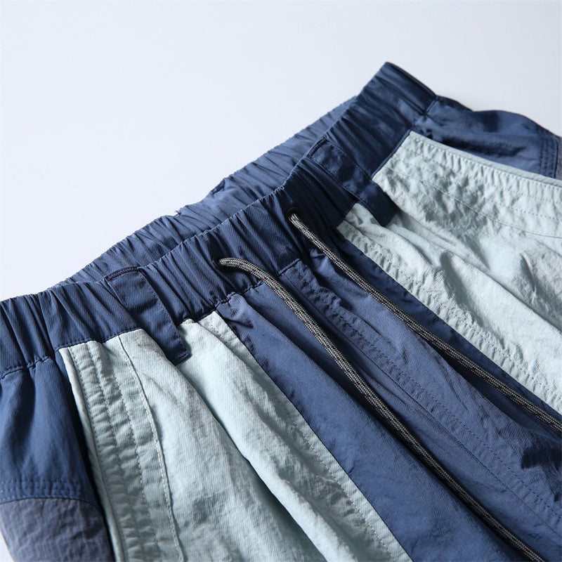 Wide-Leg Colorblock Track Pants – Relaxed Fit Outdoor Sport Trousers
