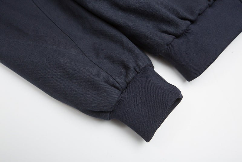 Oversized Hooded Bomber Jacket with Sherpa-Lined Hood & Decorative Buttons