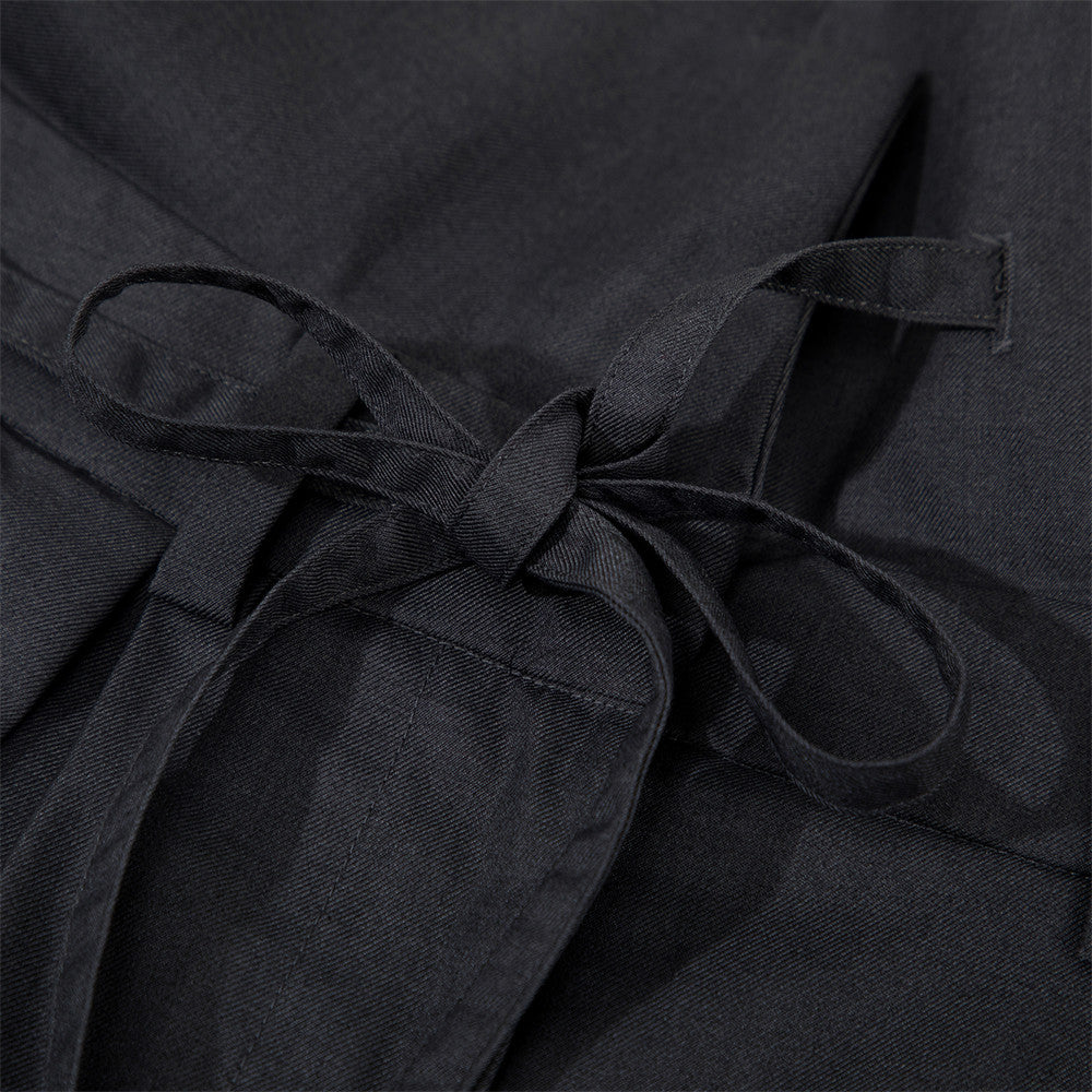 Wide-Leg Pleated Trousers with Fold-Over Waist & Drawstring