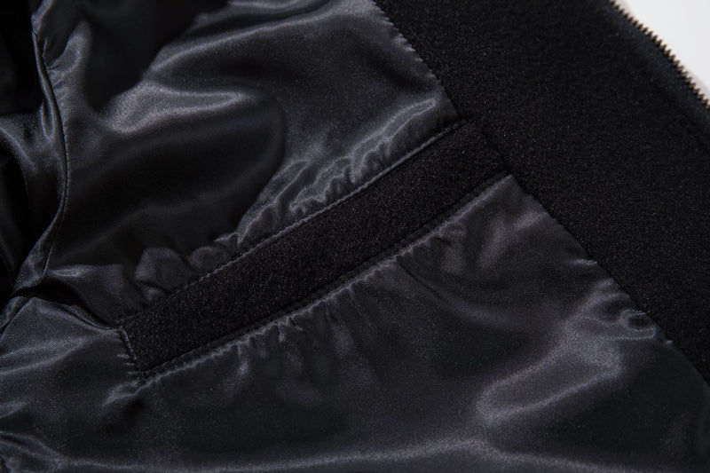 Veste militaire en laine pour homme – Noire, croisée, col montant et coupe courte