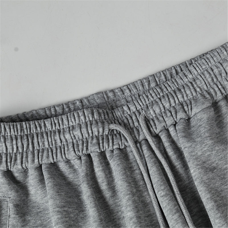 Tribal Print Wide-Leg Sweatpants with Drawstring Waist