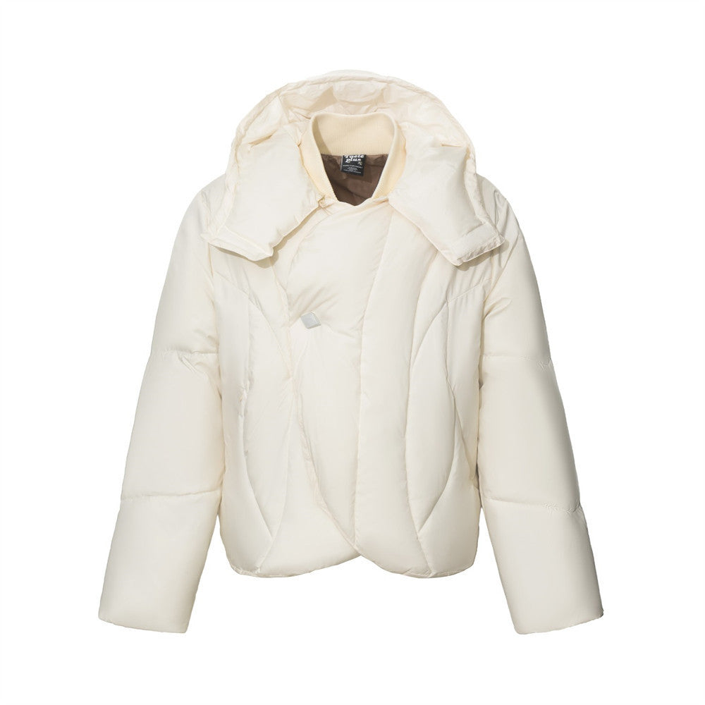 Oversized Hooded Puffer Jacket – Quilted Thick Padded Winter Coat