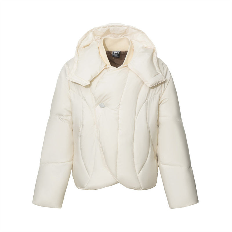 Oversized Hooded Puffer Jacket – Quilted Thick Padded Winter Coat