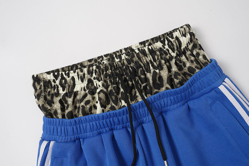 Wide Leg Sweatpants with Leopard Waistband & Pegasus Embroidery