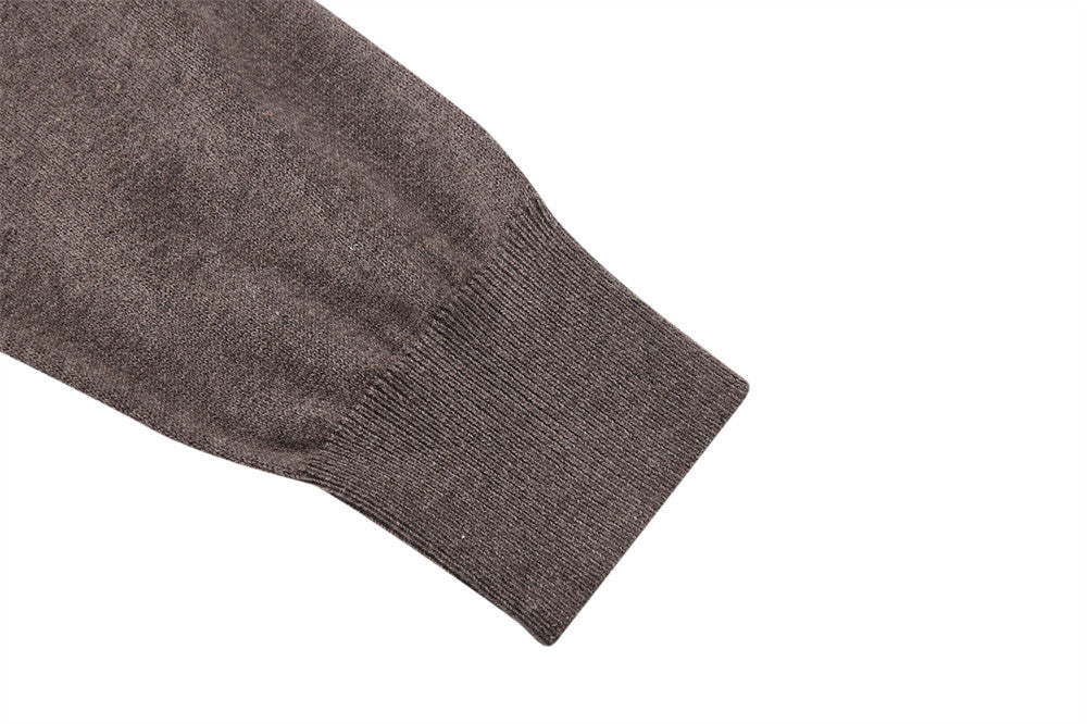 Men's V Neck Sweater Two-Tone Faux-Layered Cardigan