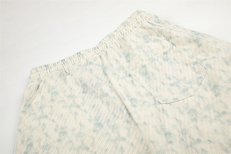 RRR Script Embroidered Acid Wash Wide-Leg Sweatpants