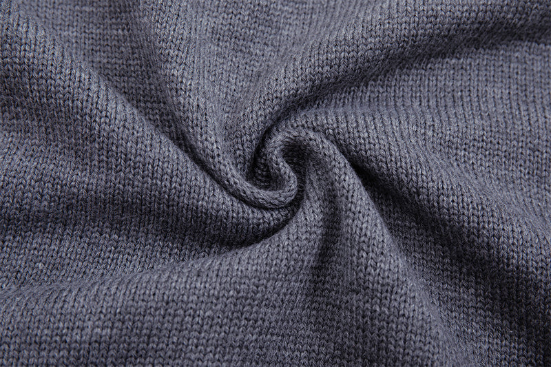 Crew Neck Graphic Knit Sweater – Retro American Campus Style