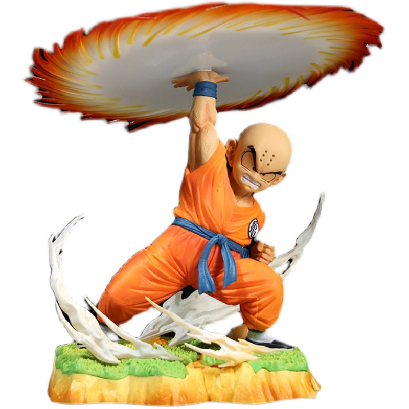 Dragon Ball Z Krillin Action Figure - Energy Attack Pose, 25cm Tall, 1kg, Collectible Figurine