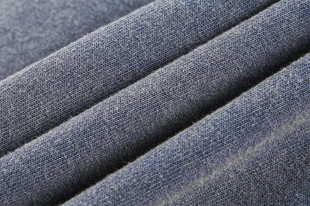 T-shirt Henley manches longues à effet superposé, à carreaux et délavé – Chemise streetwear oversize