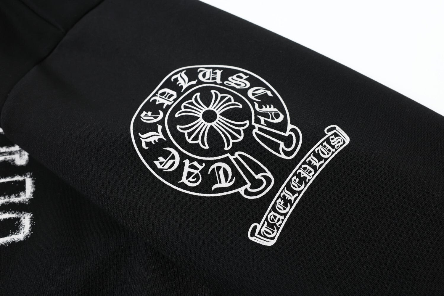 Herren-Zip-Hoodie mit Vintage-Flaggengrafik – Distressed-Kreuzprint