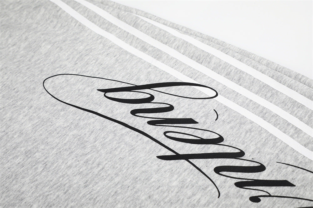 Wide-Leg-Sweathose mit Stern-Grafik und dreifachen Streifen-Details