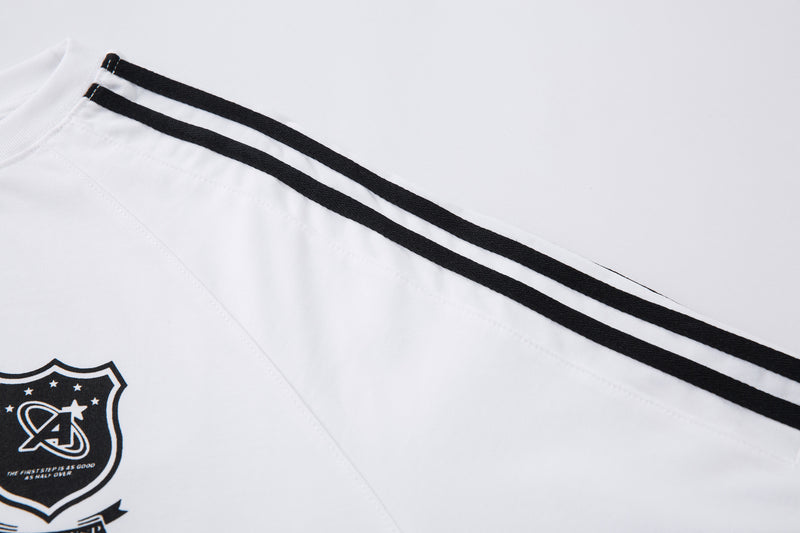 T-shirt à manches longues style football AWSPIKYHEAD – Col rond à rayures