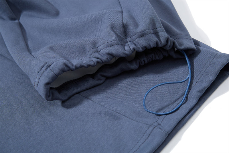 Men's Wide-Leg Sweatpants with Letter Print & Contrast Ribbed Waistband