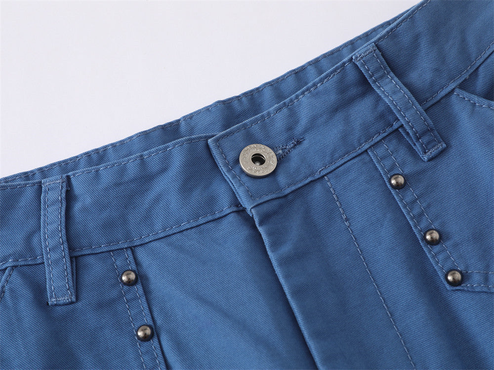 Men's Wide-Leg Cargo Pants – Relaxed Fit Multi-Pocket Workwear Trousers