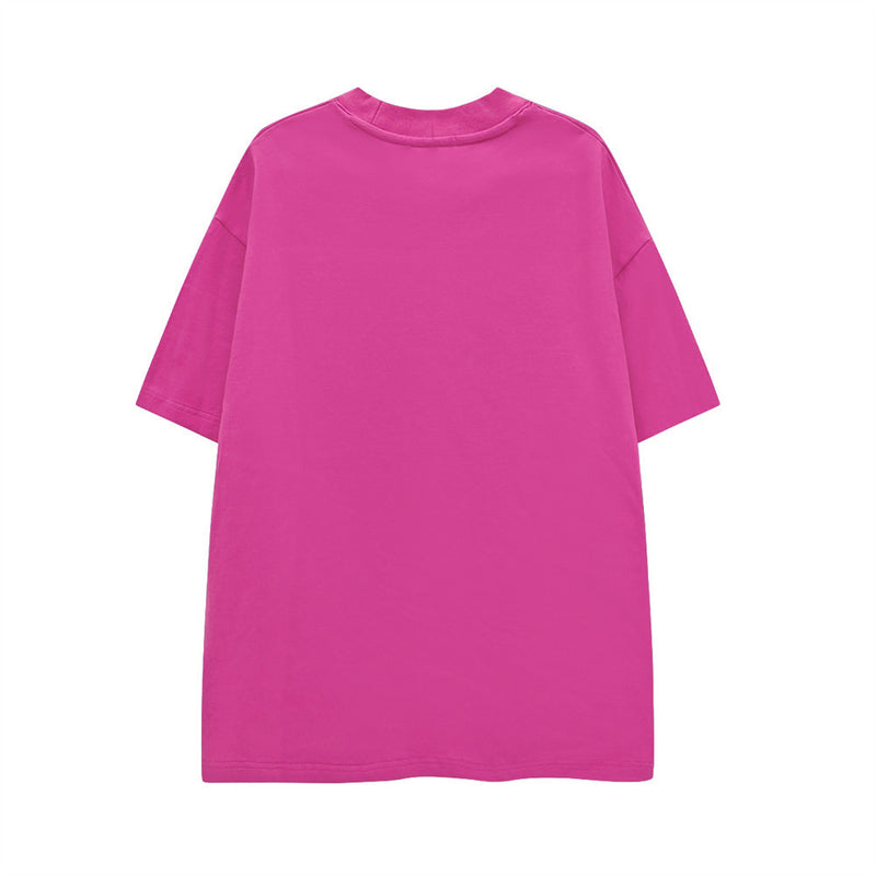 3D Strawberry Print Oversized Drop-Shoulder T-Shirt