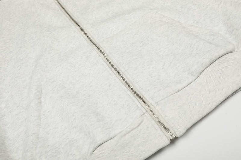 Sudadera con cremallera estampada con cruces y flor de lis – Cárdigan oversize vintage estadounidense