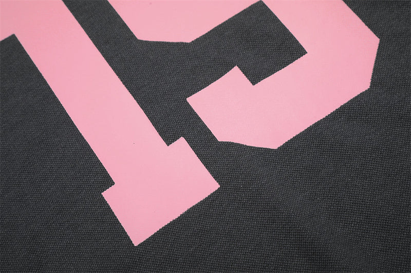 Black Energy No.19 Number Print Long Sleeve Sweatshirt – Oversized V-Neck Sports