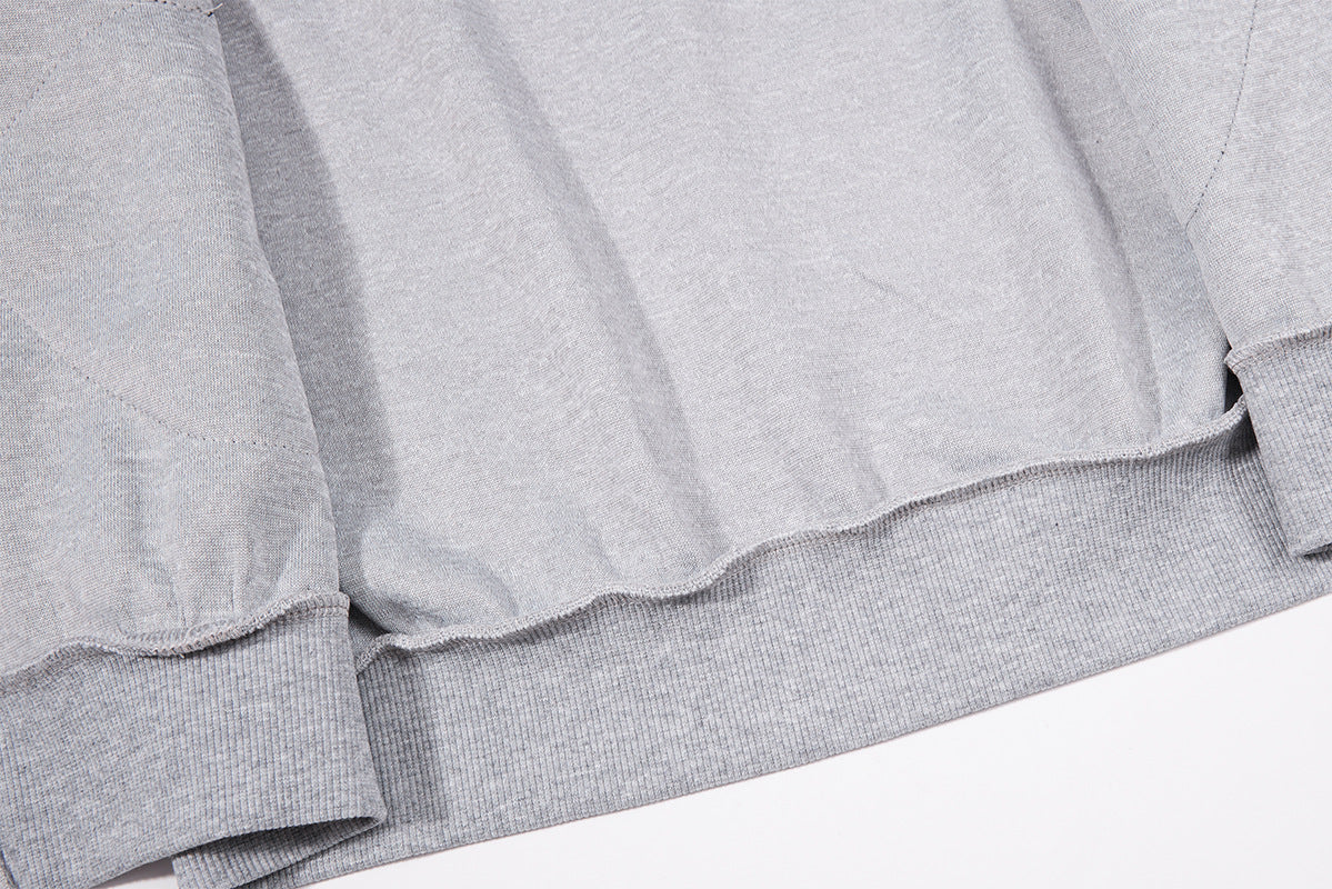 Sweat zippé gothique avec écusson chat brodé, ailes d’ange et capuche à oreilles de chat