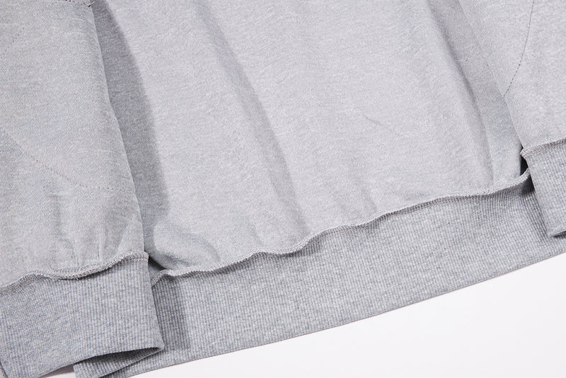 Sweat zippé gothique avec écusson chat brodé, ailes d’ange et capuche à oreilles de chat