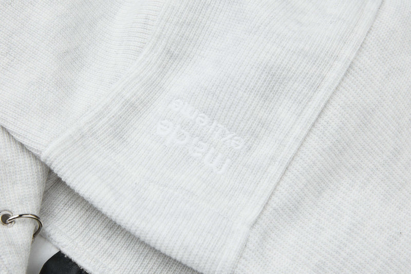 Sweat à capuche court zippé – Sweat intégralement zippé à manches raglan côtelées