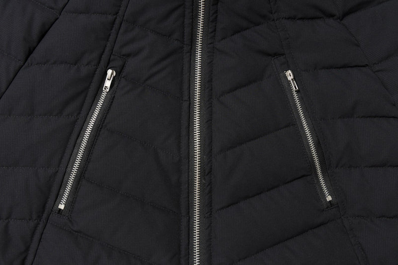 Herren-Stepp-Bomberjacke mit Stehkragen – Chevron-Pufferjacke