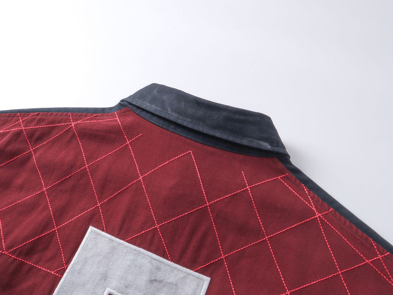 Polo de rugby oversize con lavado ácido – Mangas de falsa capa y bordado de gran tamaño