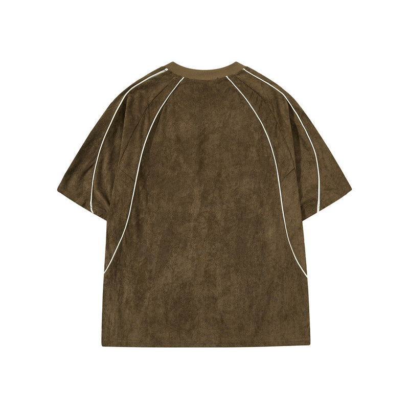Number 7 Embroidered V-Neck Soccer Jersey T-Shirt