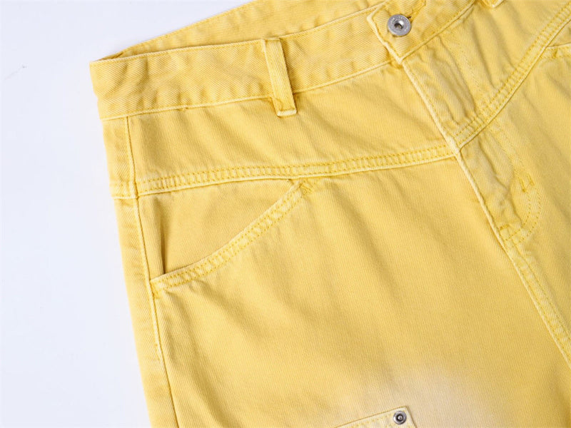 Baggy-Denimshorts für Herren – gewaschene Carpenter-Style-Jeansshorts für Streetwear