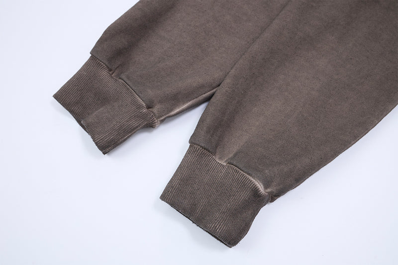 Long Sleeve Acid Wash Shirt with Celestial Print & Raw-Edge Seam Detail