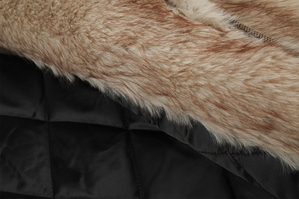 Faux Suede Shearling-Lined Moto Jacket with Buckle Straps