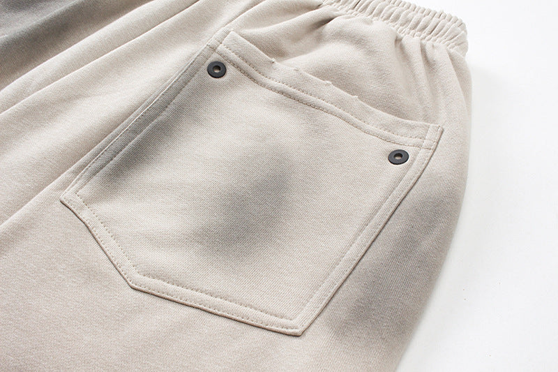 Herren Baggy Shorts im 90er-Stil – gewaschene Graphic-Sweatshorts mit Relaxed Fit und fünf Taschen