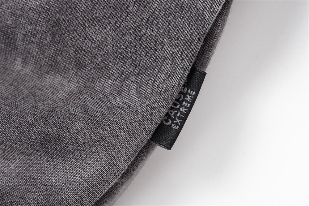 Veste à capuche zippée délavée à l'acide – Patchwork à bords francs et coupe oversize