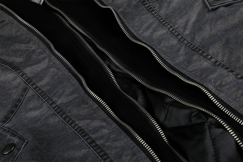 Oversized Padded Bomber Jacket – Faux Two-Piece Hooded Cotton Outerwear