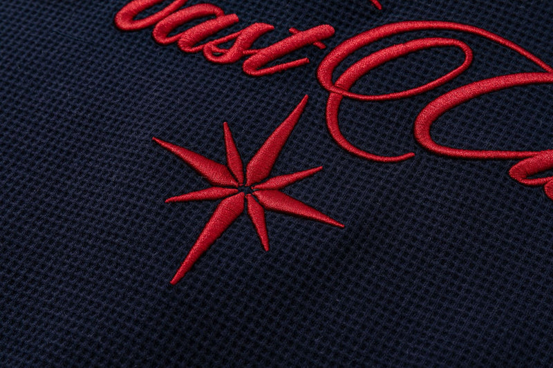 Veste de survêtement en maille gaufrée Nast Club avec logo brodé et manches rayées