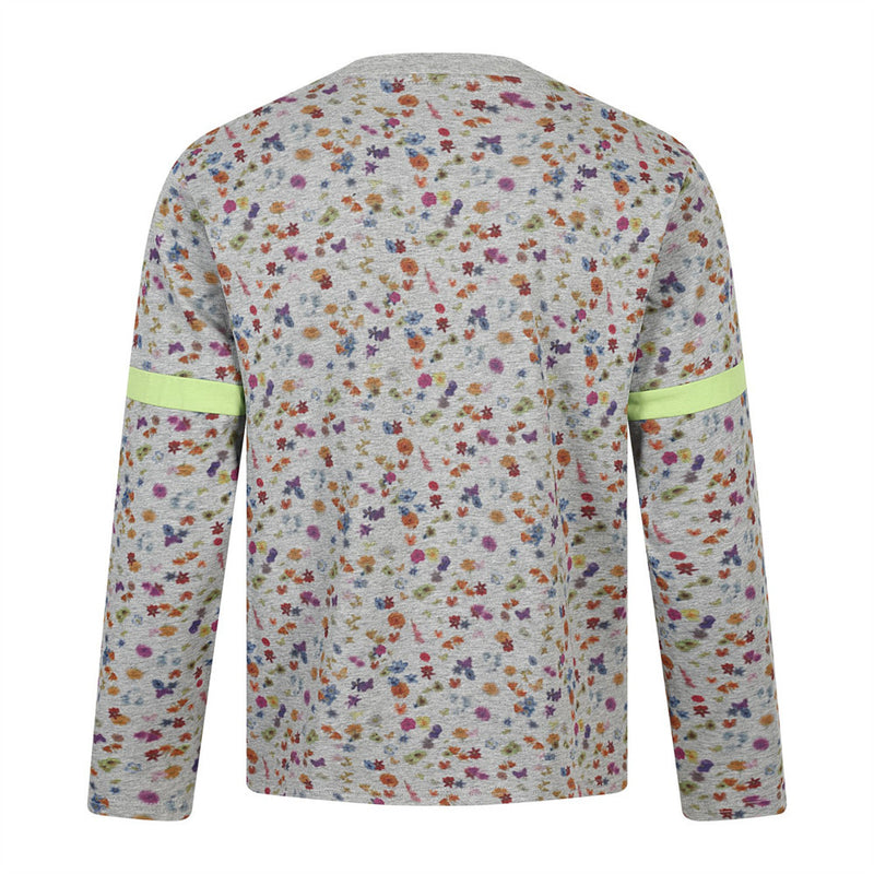 Allover Floral Print Long-Sleeve T-Shirt – Men's Relaxed Fit Crew Neck