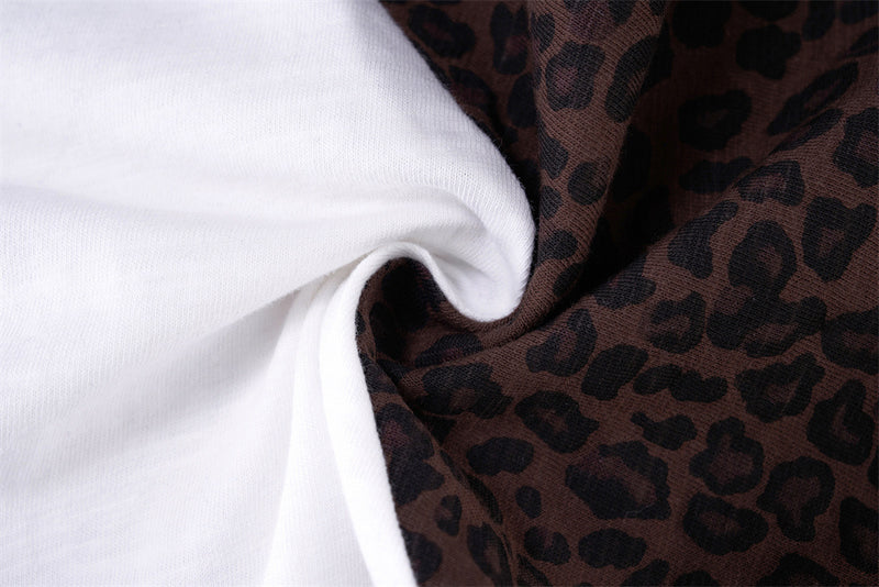 Men's Long Sleeve Raglan T-Shirt – Leopard Print Sleeves & Iron Cross Graphic