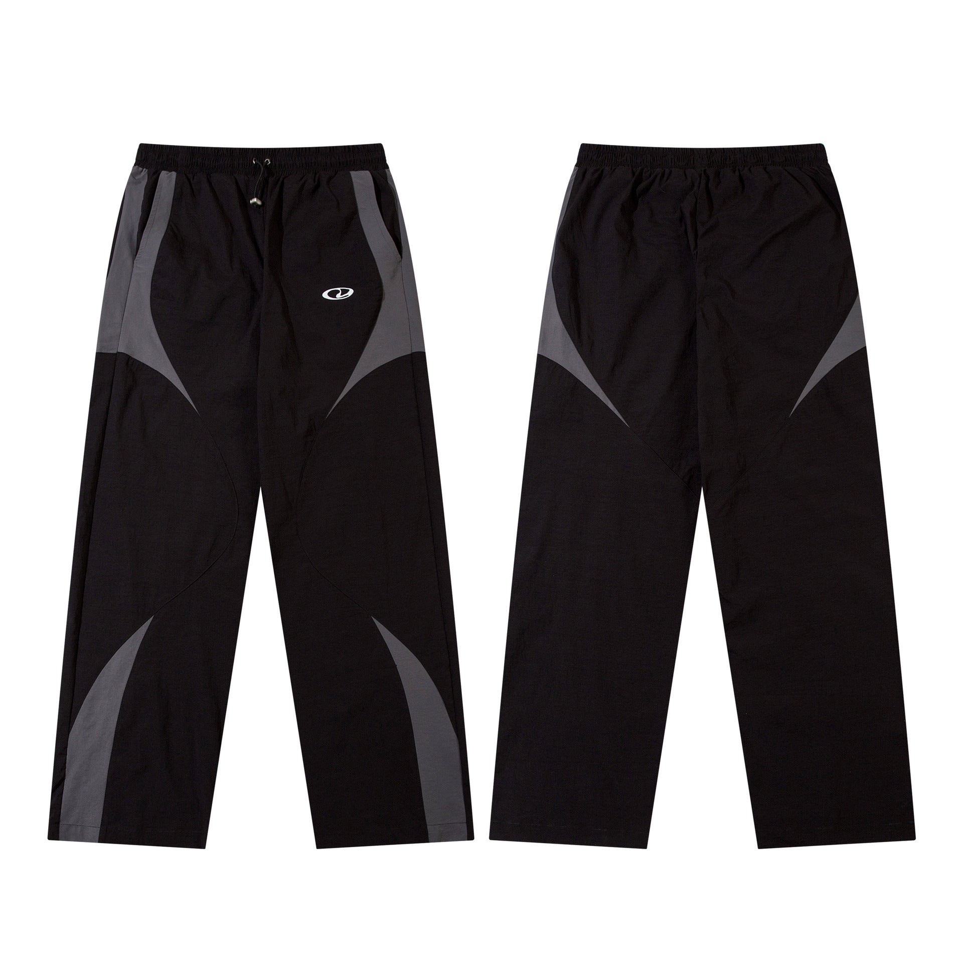 Herren-Trackpants mit kontrastierender Paspel und Colorblock-Seiteneinsätzen
