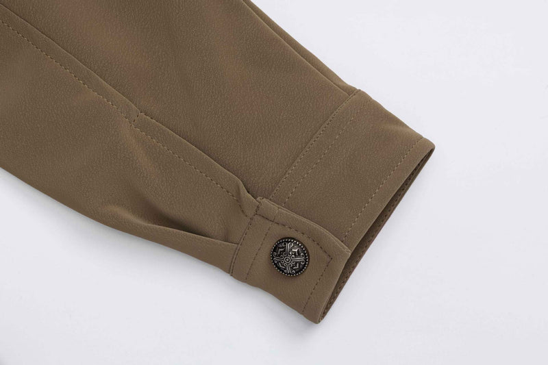 Jacke im Military-Stil mit Stehkragen und zweireihigem Knopfdetail