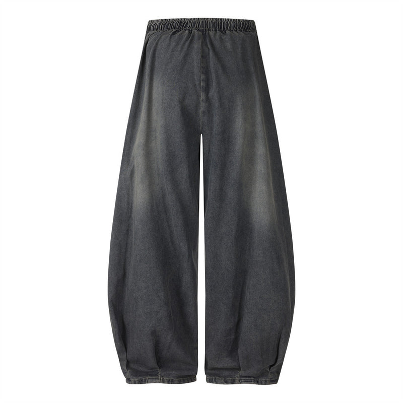 Wide-Leg Balloon Jeans – Acid-Washed Vintage Parachute Silhouette