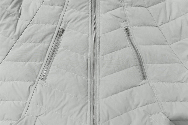 Herren-Pufferjacke mit lockerer Passform und Steppmuster – Stehkragen