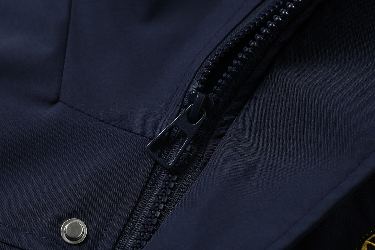 Oversized Harrington Jacket with Embroidered Badge Patch
