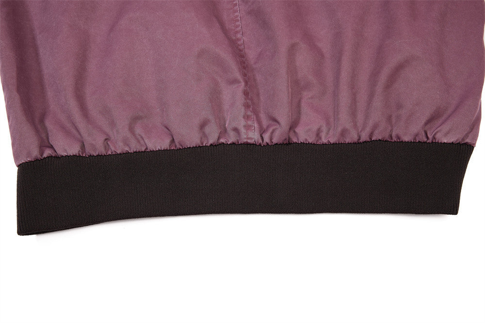 Bomber Jacket for Men – Washed Oversized Fit with Metal Clasp & Pleated Sleeves